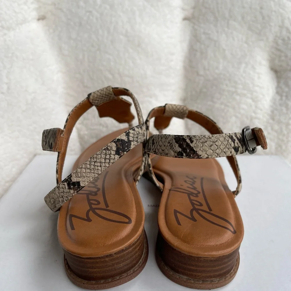 Zodiac Women's Snakeskin Sandals Brown Black Size 9 - Picture 7 of 8